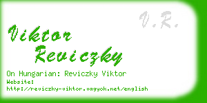 viktor reviczky business card